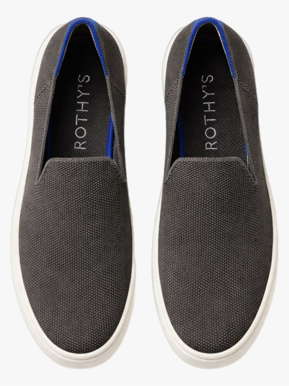 Rothy's The Original Slip-On Sneaker Loafer in Charcoal Women’s Size 8